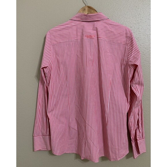 Ariat REAL Red Striped Fitted Button Up Long Sleeve Shirt Women’s‎ XLarge - Picture 3 of 5